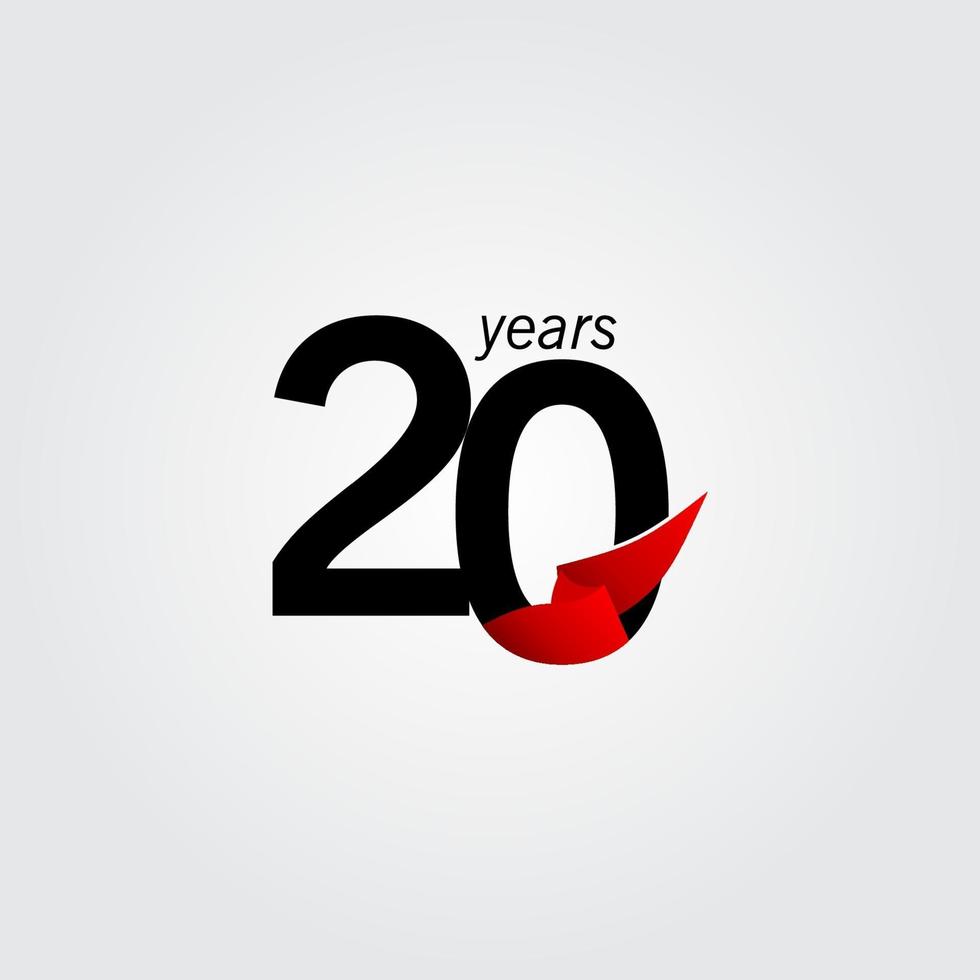 20 Years Anniversary Celebration Vector Template Design Illustration