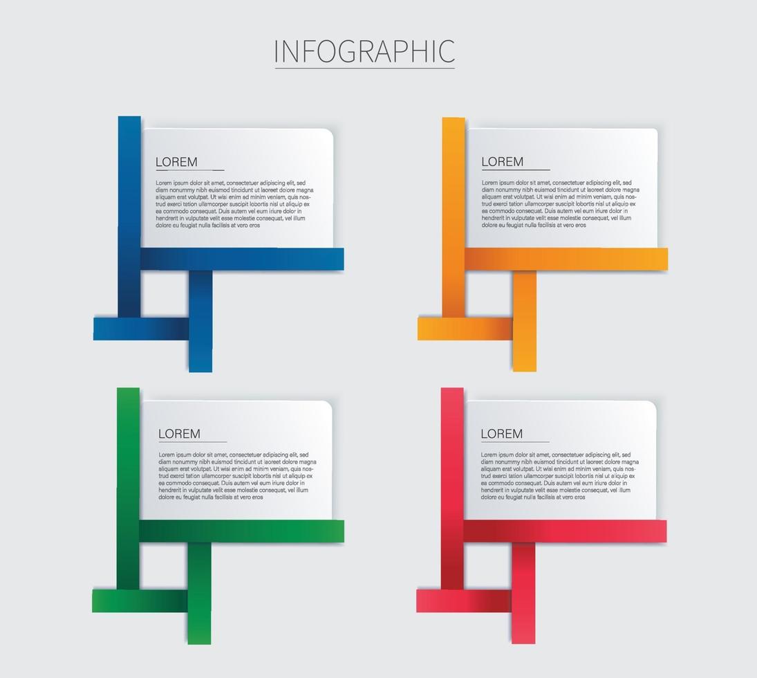 set of modern square isolated color frame templates vector