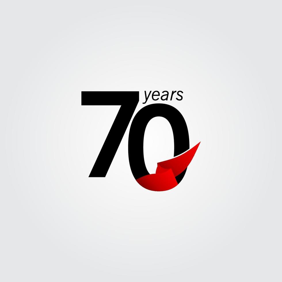 70 Years Anniversary Celebration Vector Template Design Illustration