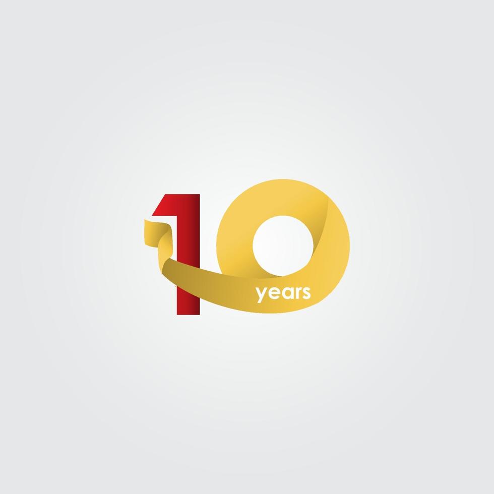 10 Years Anniversary Celebration Vector Template Design Illustration