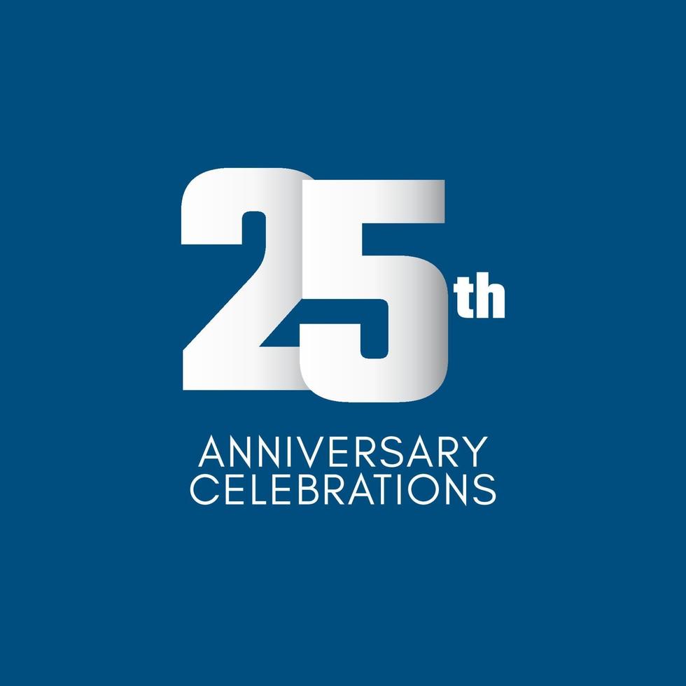 25 th Anniversary Celebration Vector Template Design Illustration