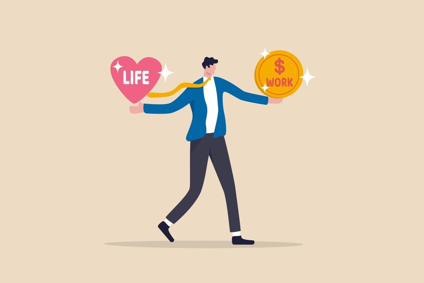 Corporate work and life balance concept vector