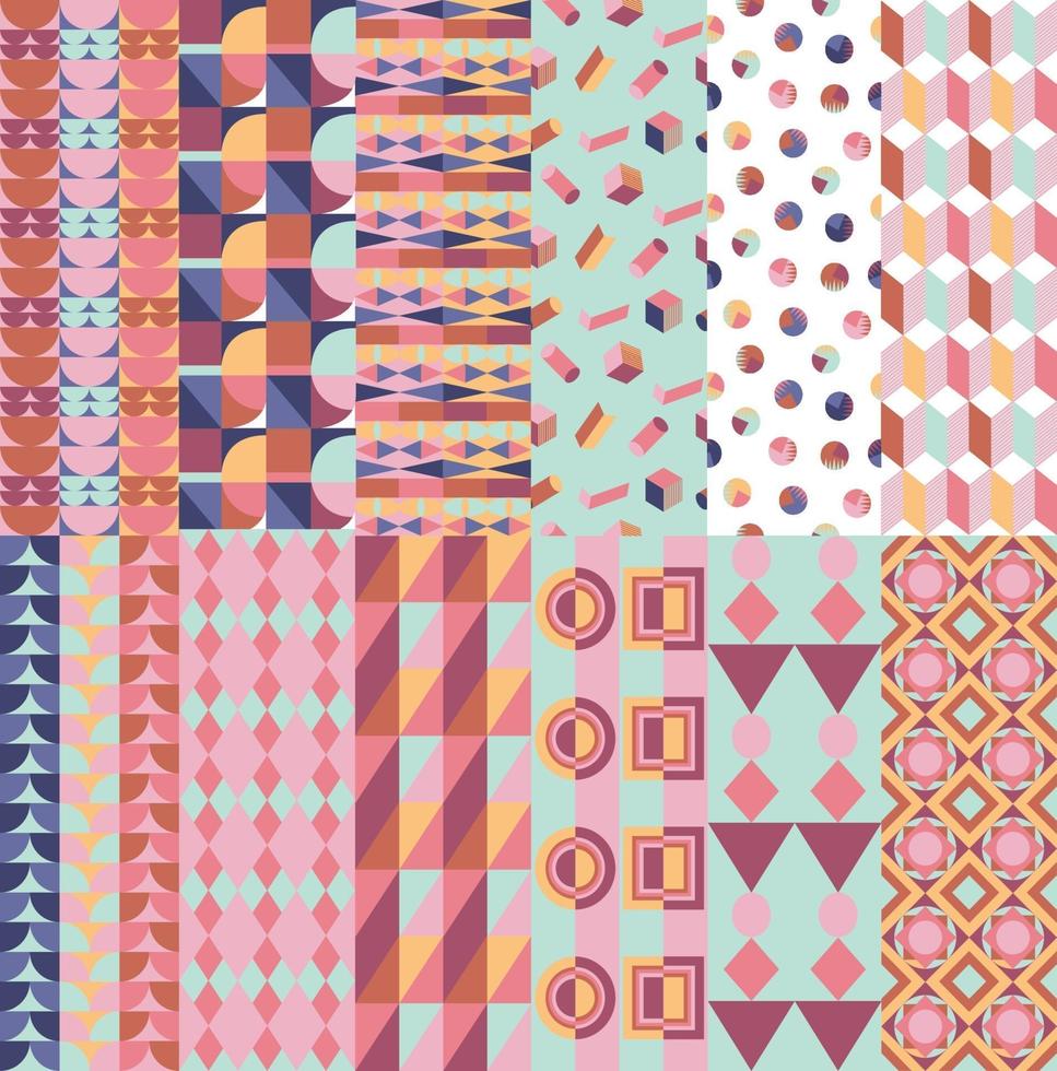 Geometric patterns collection vector