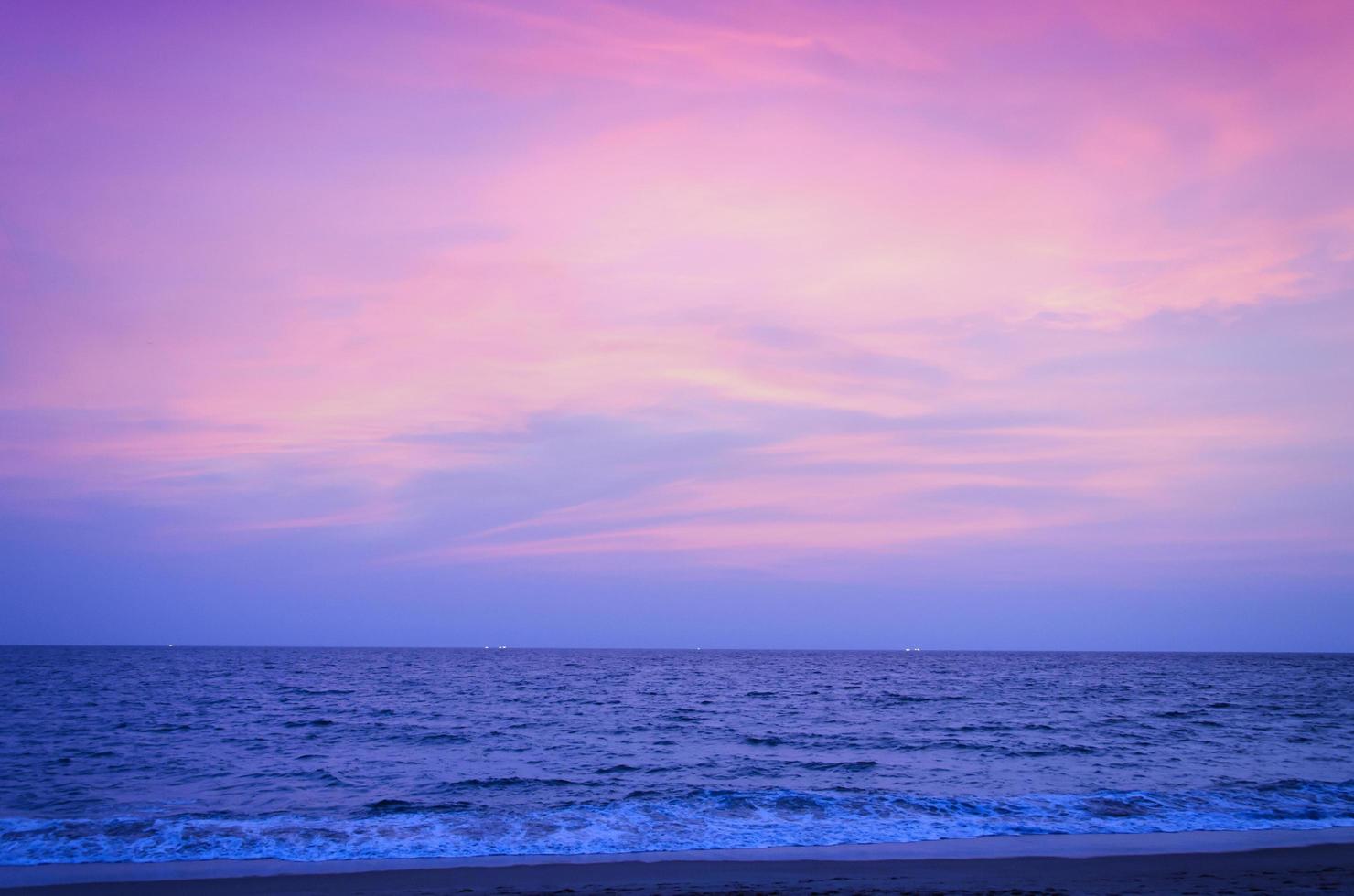 Sunset on a beach photo