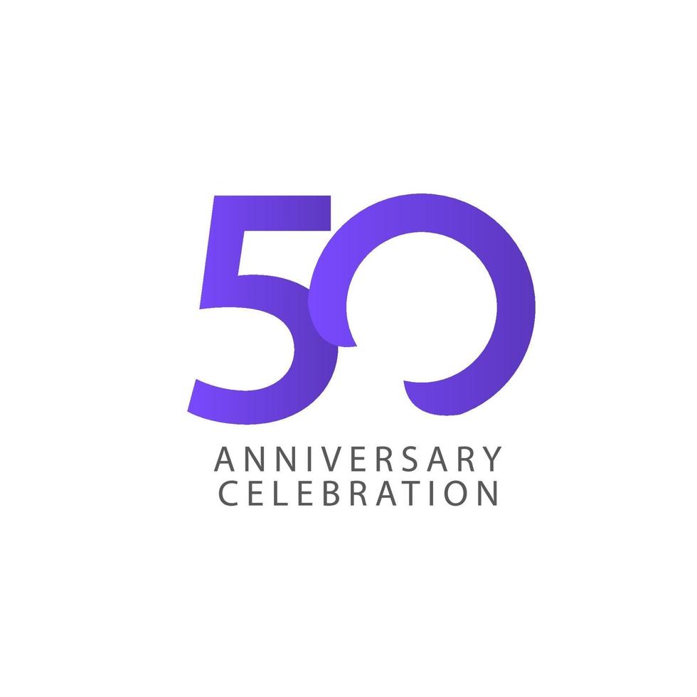 50 Years Anniversary Celebration Vector Template Design Illustration