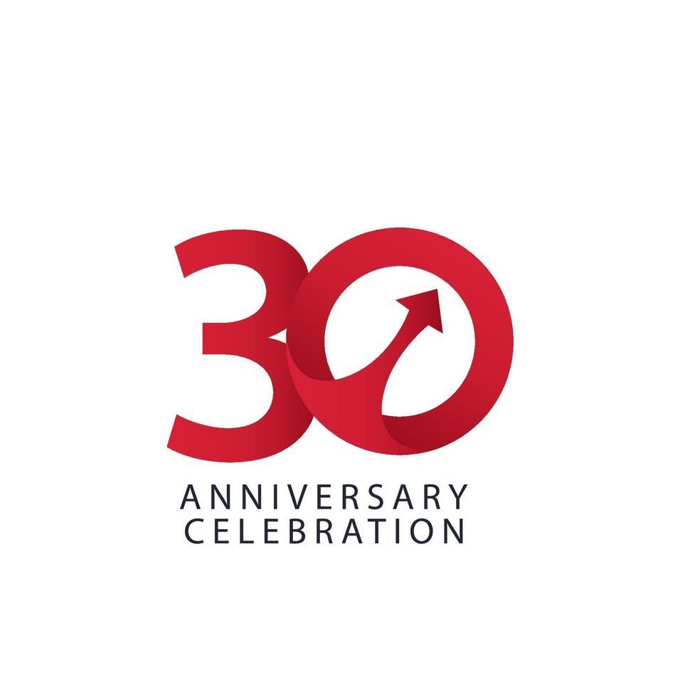 30 Years Anniversary Celebration Vector Template Design Illustration