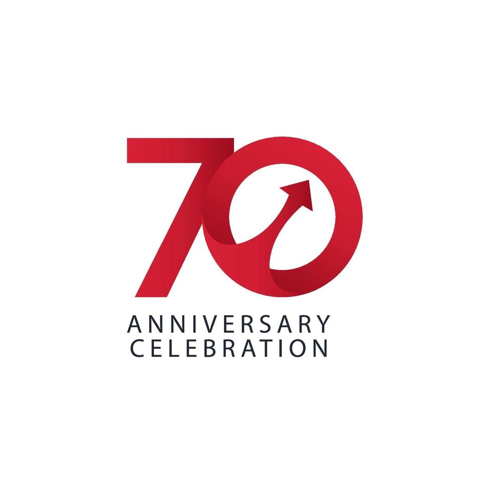70 Years Anniversary Celebration Vector Template Design Illustration