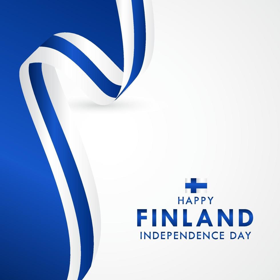 Happy Finland Independence Day Celebration Vector Template Design Illustration