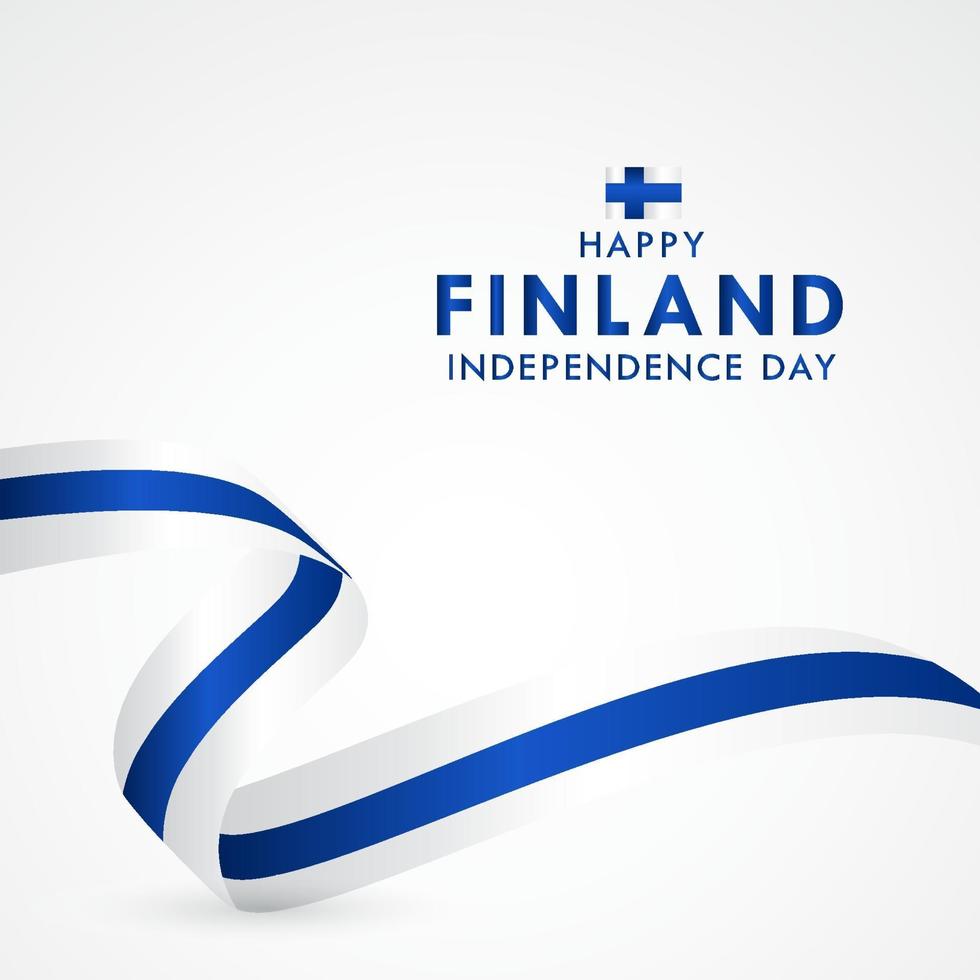 Happy Finland Independence Day Celebration Vector Template Design Illustration