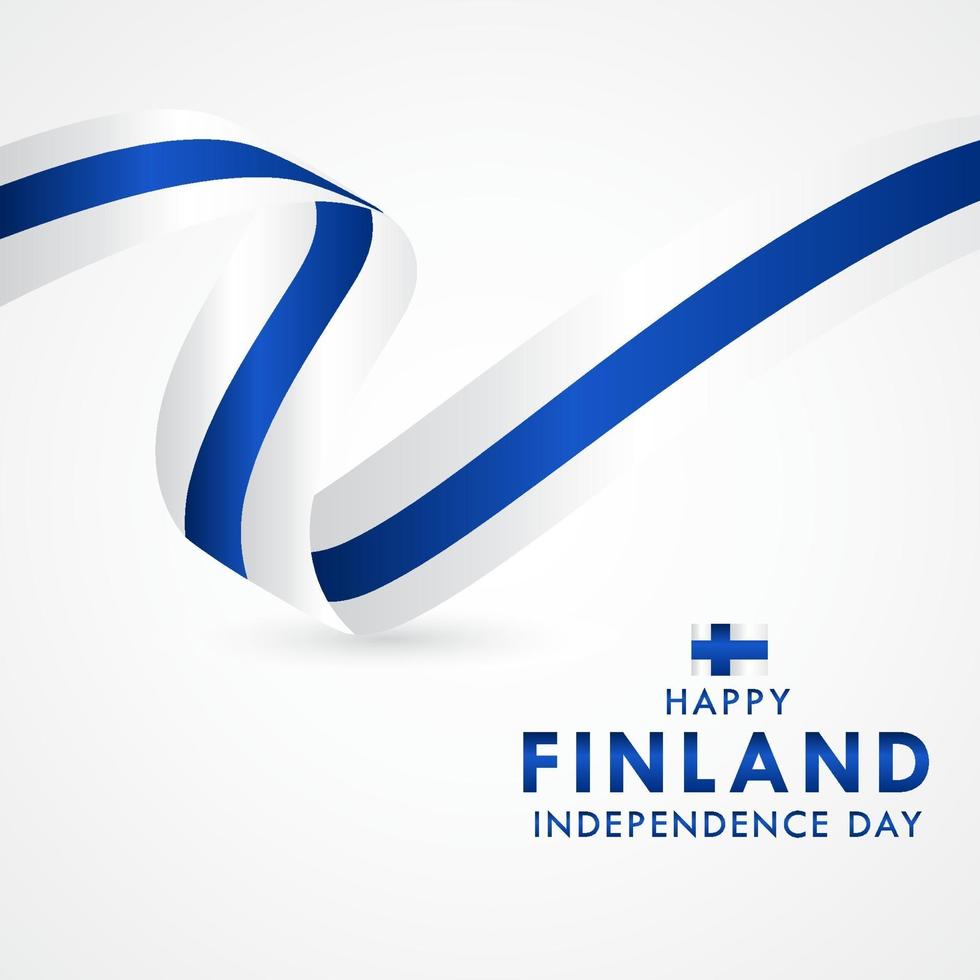Happy Finland Independence Day Celebration Vector Template Design Illustration