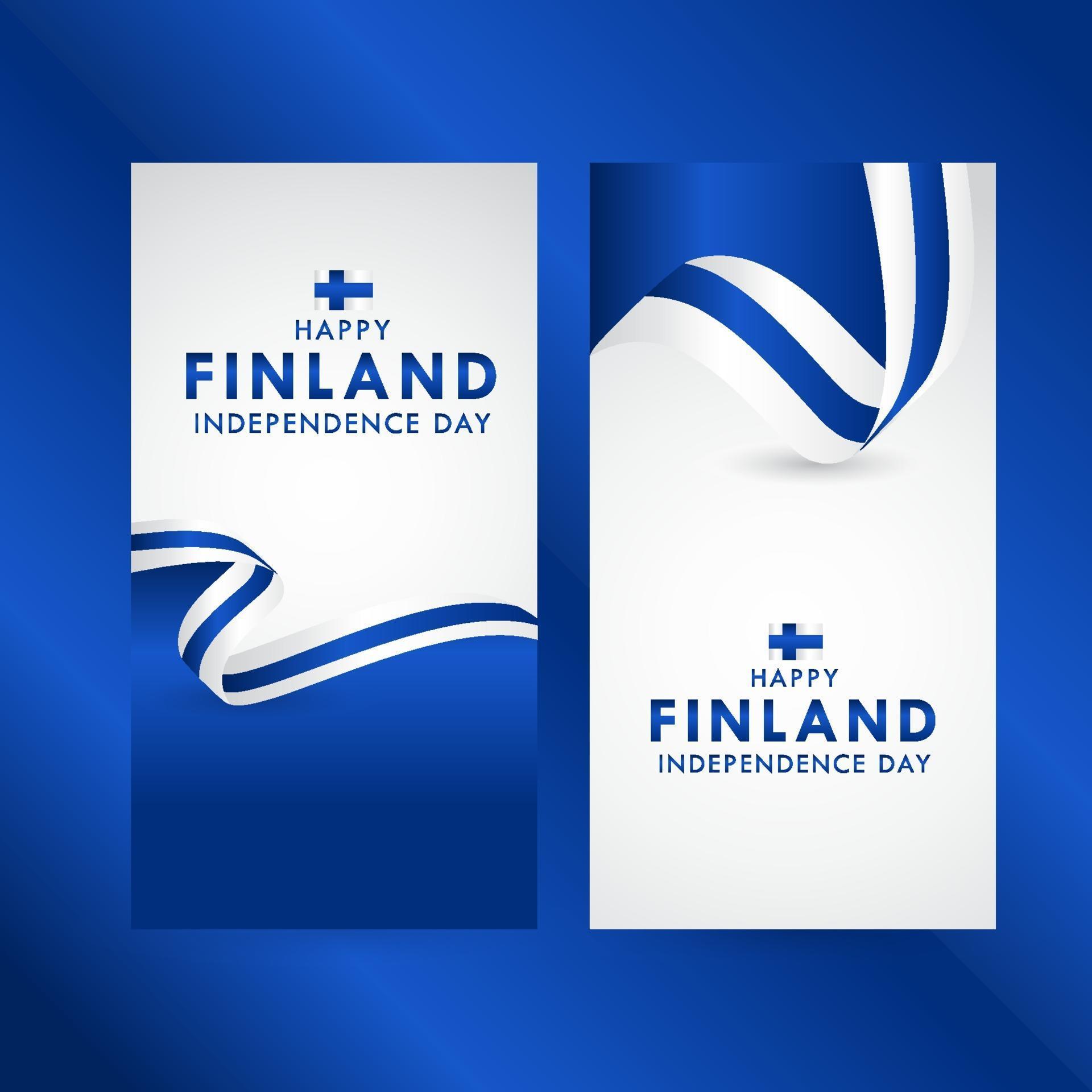 Happy Finland Independence Day Celebration Vector Template Design