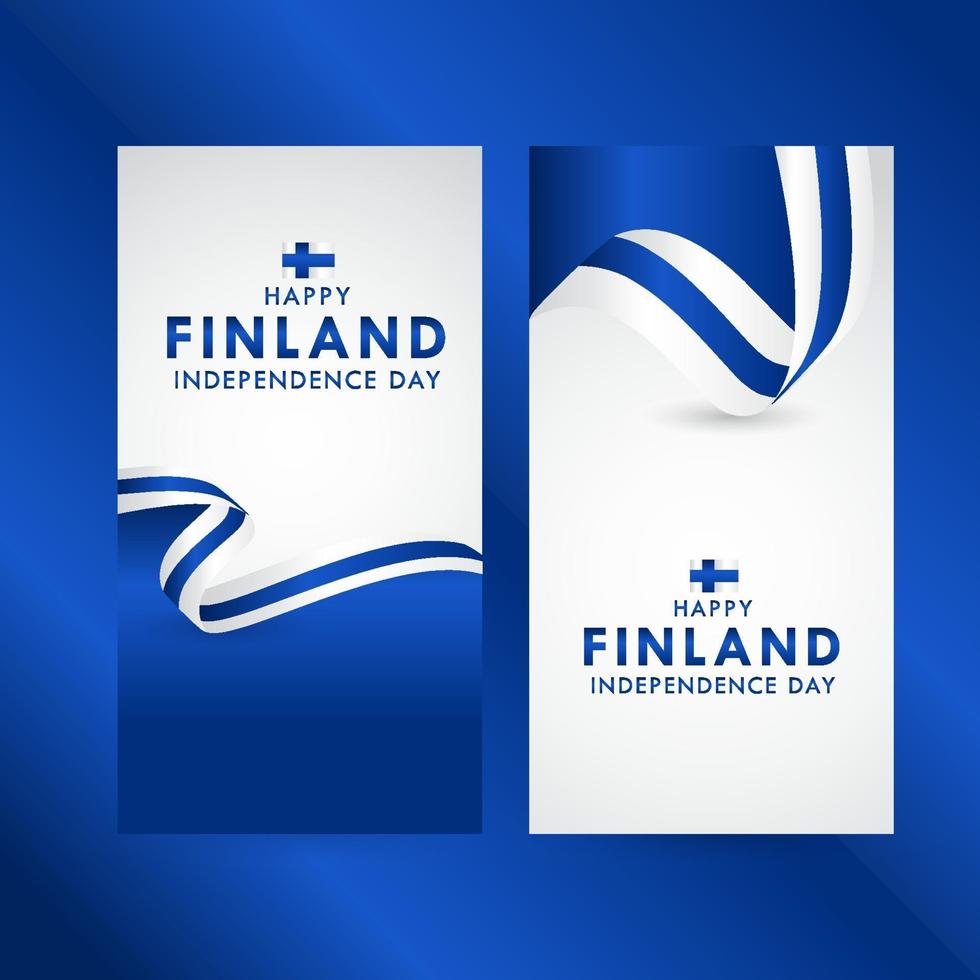 Happy Finland Independence Day Celebration Vector Template Design Illustration