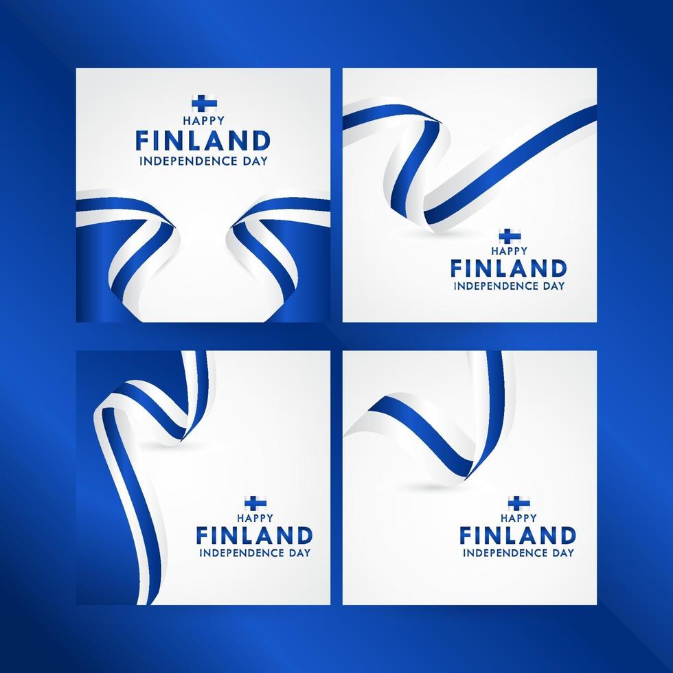 Happy Finland Independence Day Celebration Vector Template Design Illustration