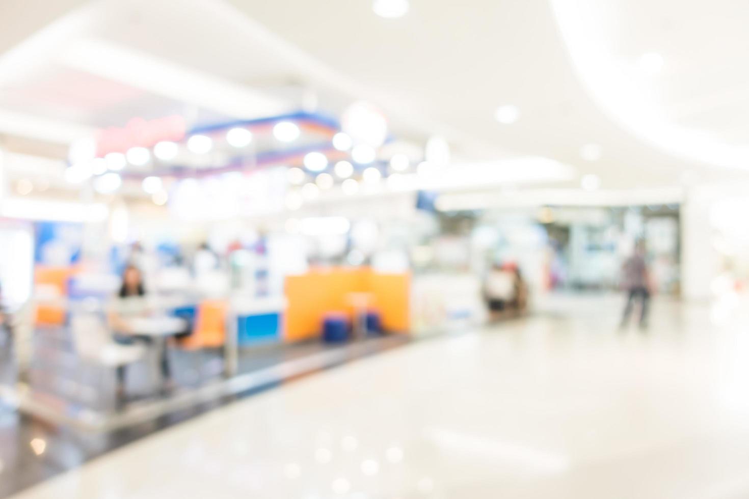 Abstract defocused shopping mall background photo