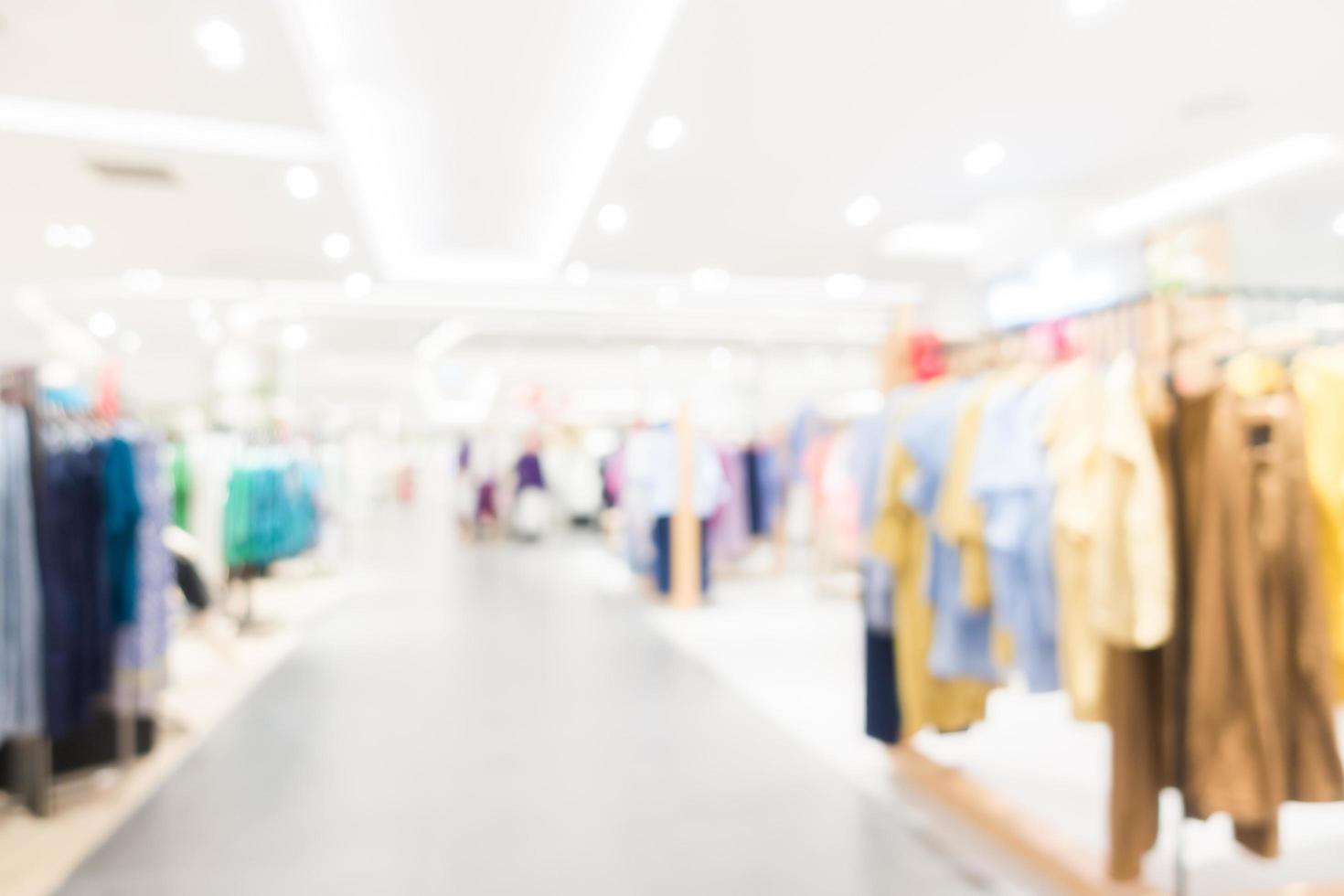 Abstract defocused shopping mall background photo