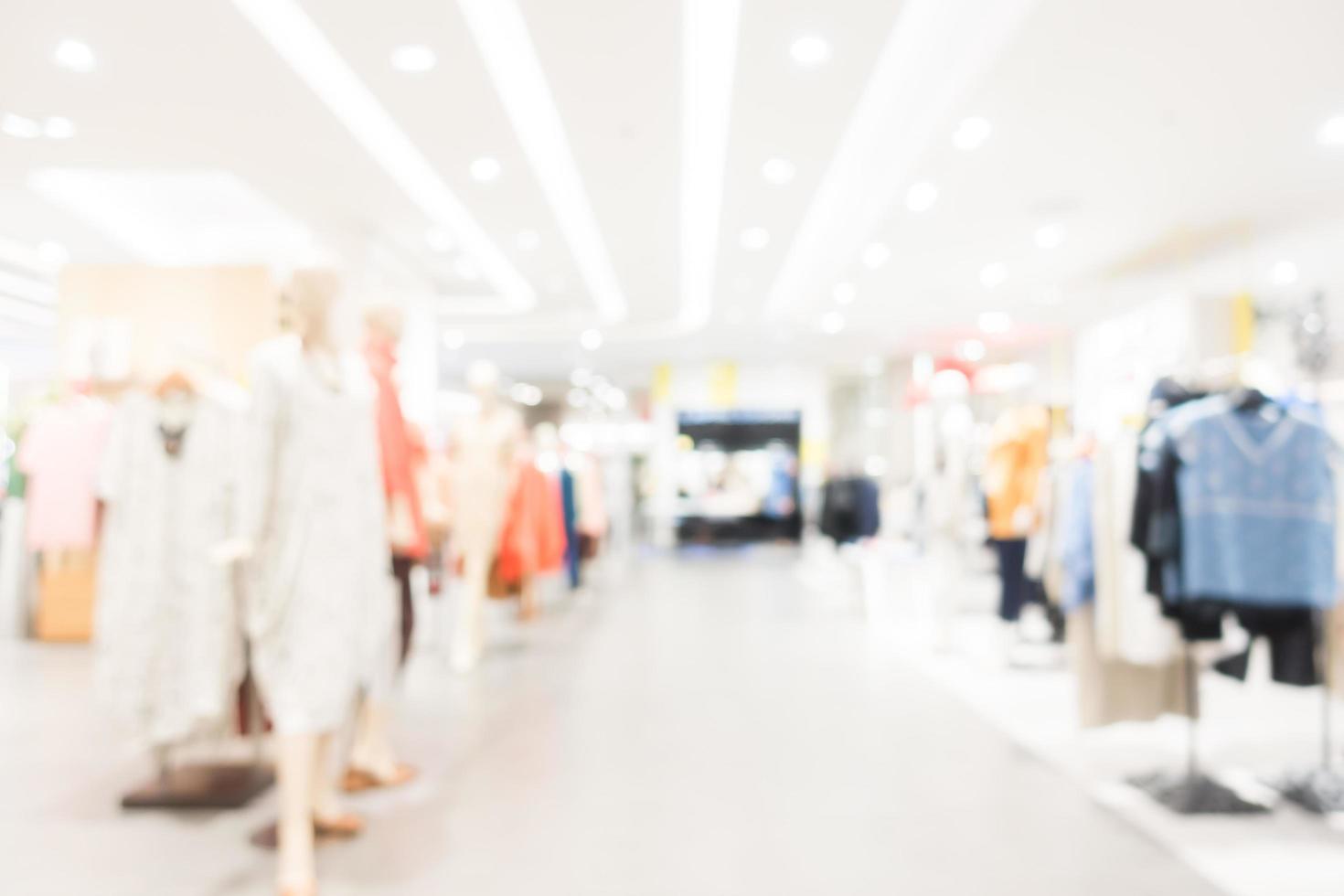 Abstract defocused shopping mall background photo