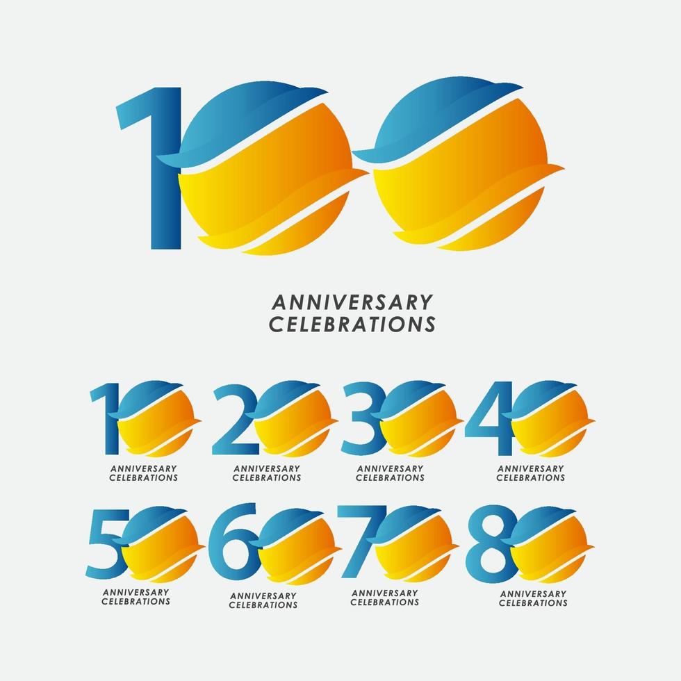 100 Years Anniversary Celebrations Vector Template Design Illustration