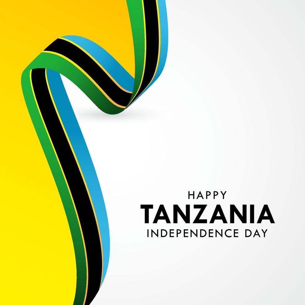 feliz día de la independencia de tanzania celebración vector plantilla diseño ilustración