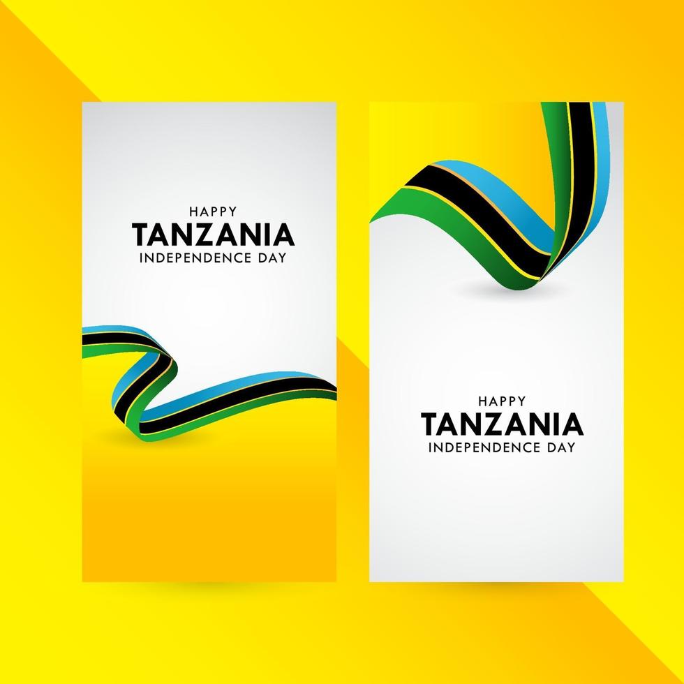 feliz día de la independencia de tanzania celebración vector plantilla diseño ilustración