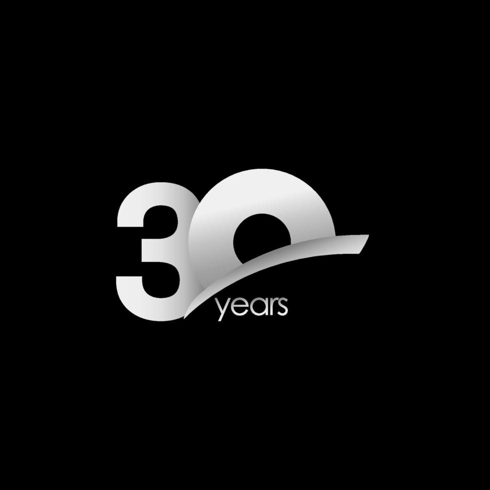 3- Years Anniversary Celebration White Shape Vector Template Design Illustration