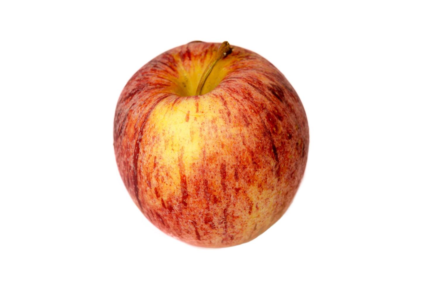 Red apple on white photo