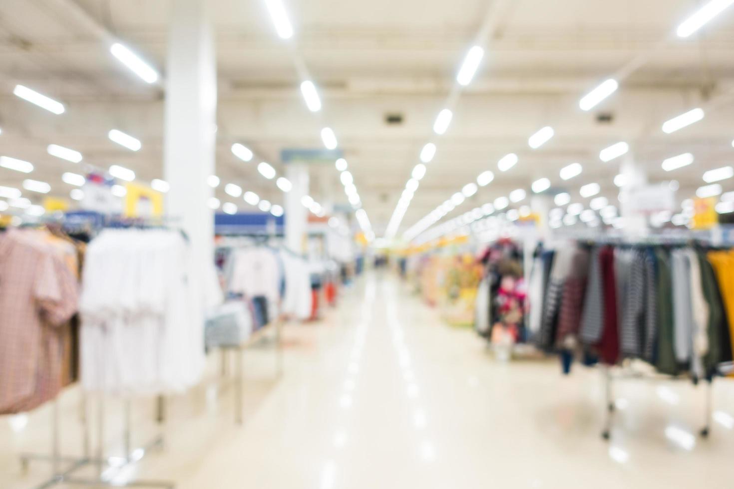 Abstract defocused shopping mall interior for background photo