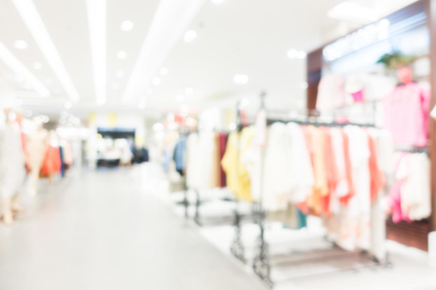 Abstract defocused shopping mall interior for background photo