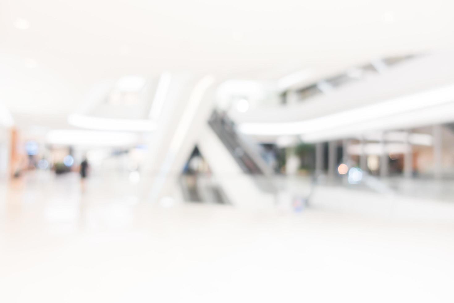 Abstract defocused shopping mall interior for background photo