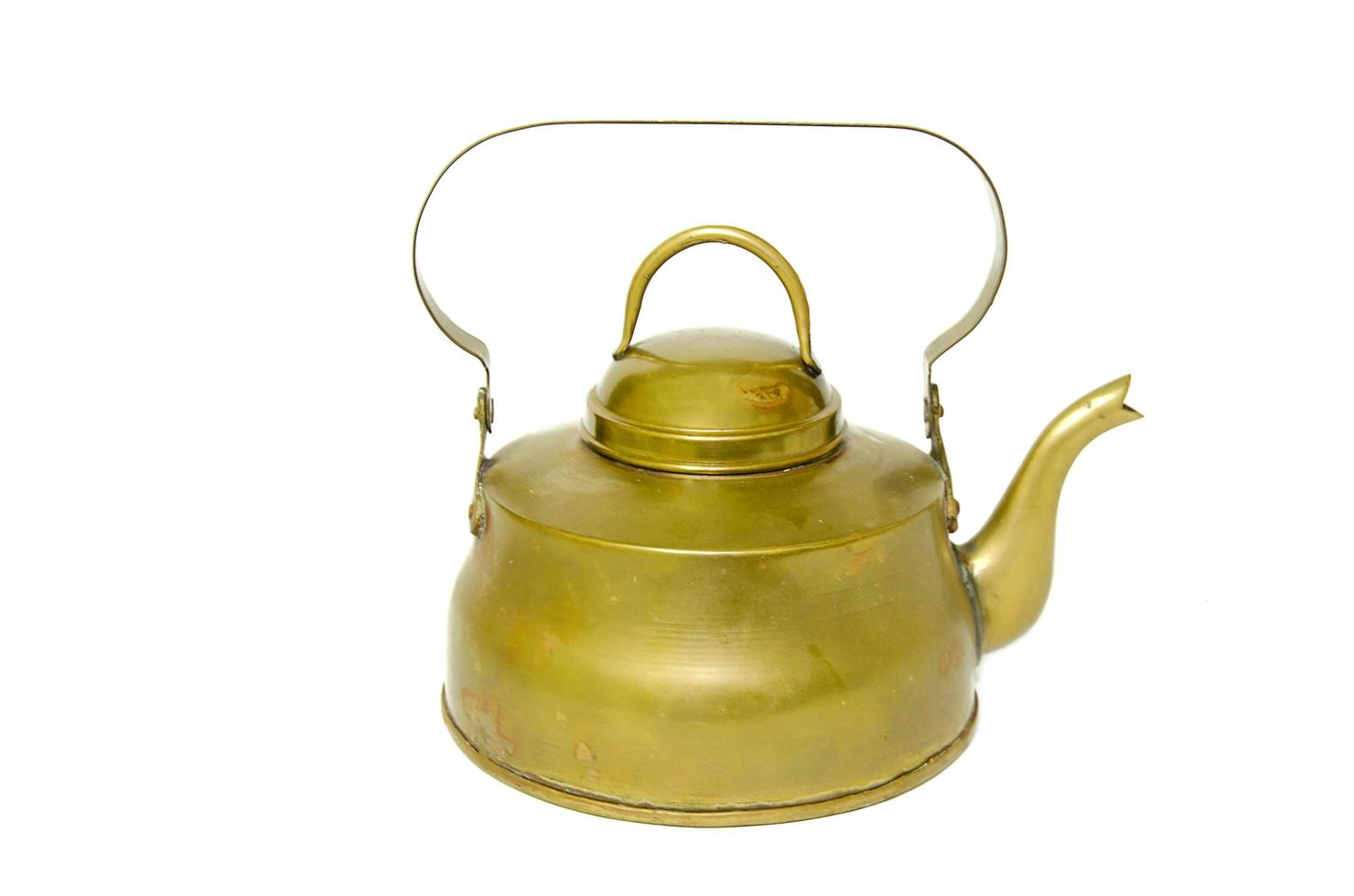 Rustic gold kettle photo