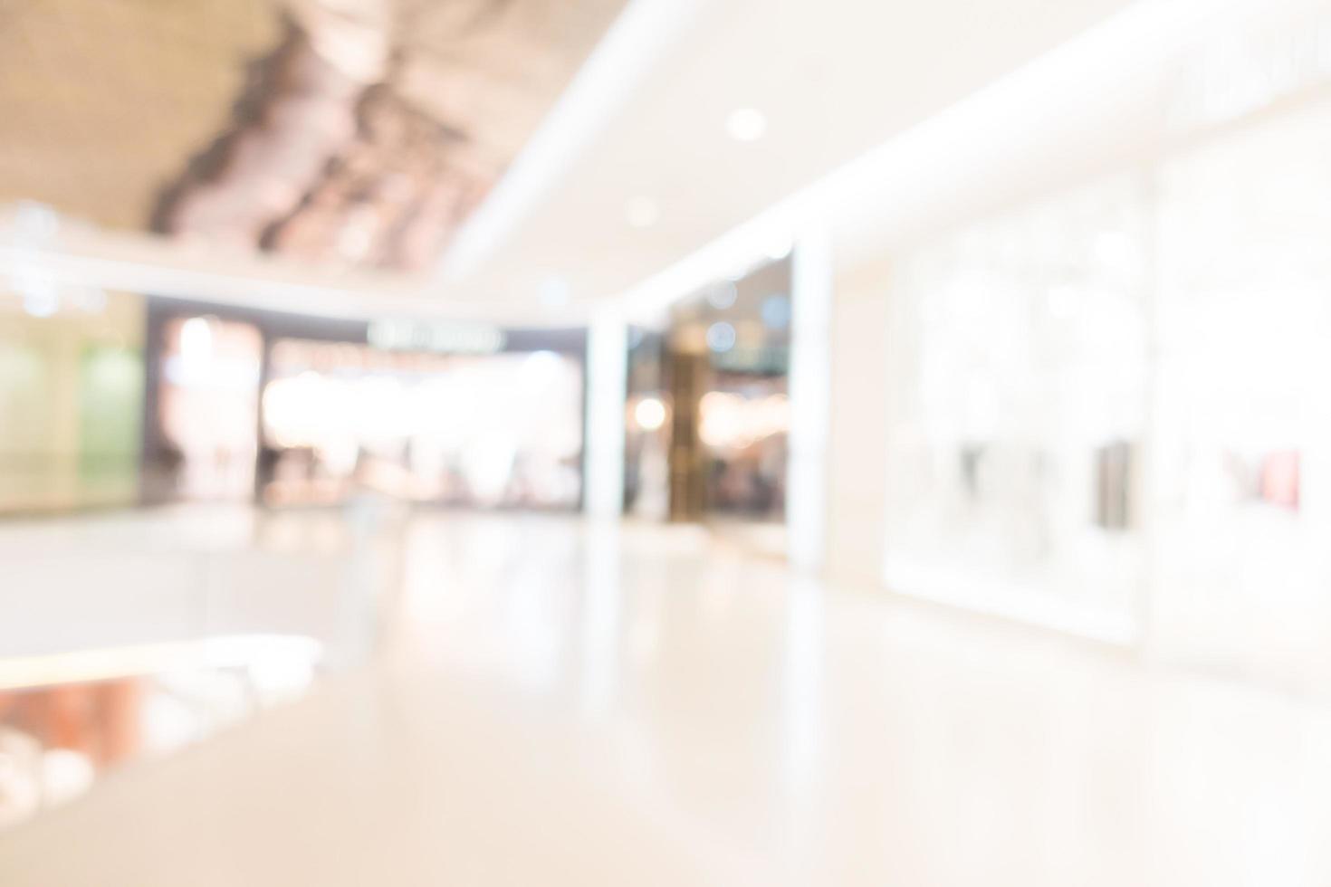 Abstract defocused shopping mall interior for background photo