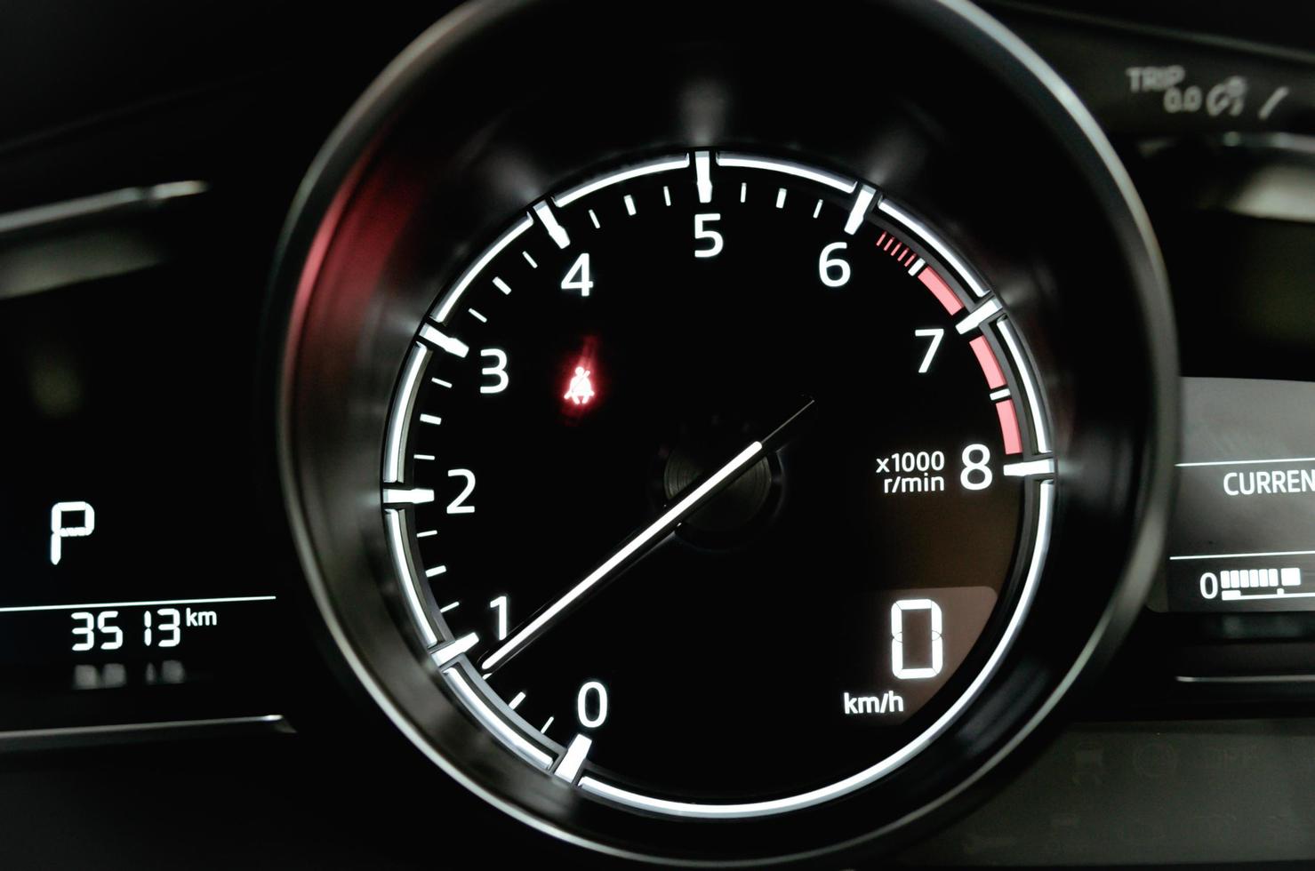 Mileage on a speedometer photo