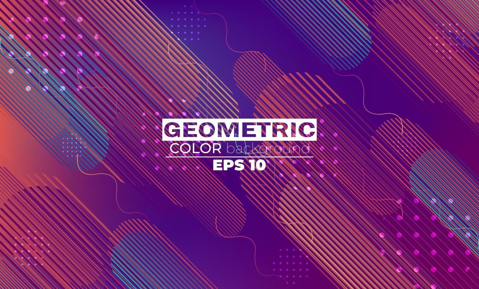 Fondo geométrico con composición de formas de movimiento degradado. vector