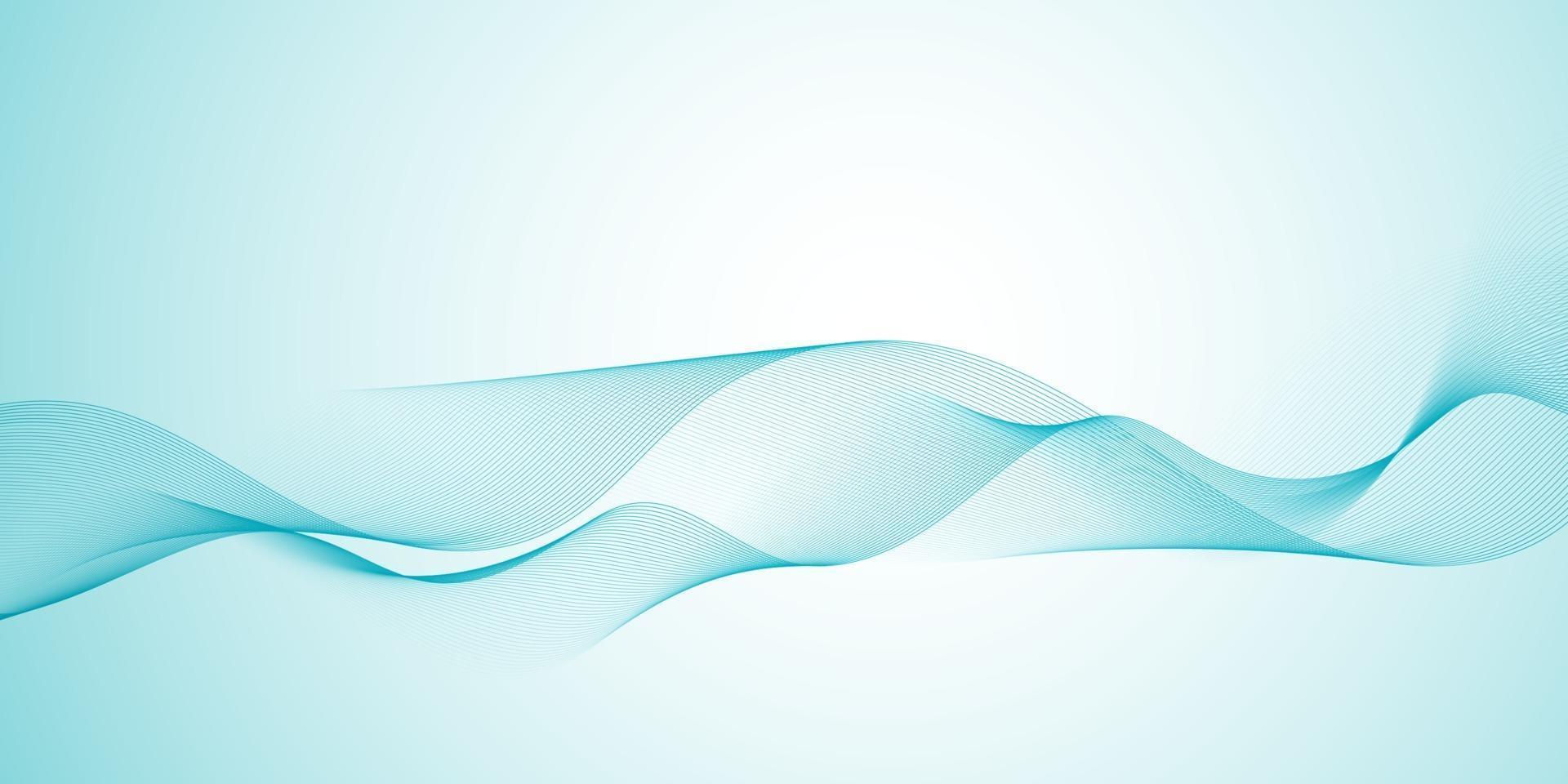 Modern banner with a flowing waves design vector