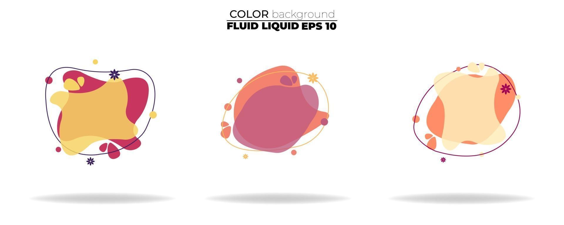 Fluid shape vector set. Gradient liquid with neon colors, item for the design of a logo, flyer, presentation, gift card, poster on wall, landing page, cover book, banner, social media post