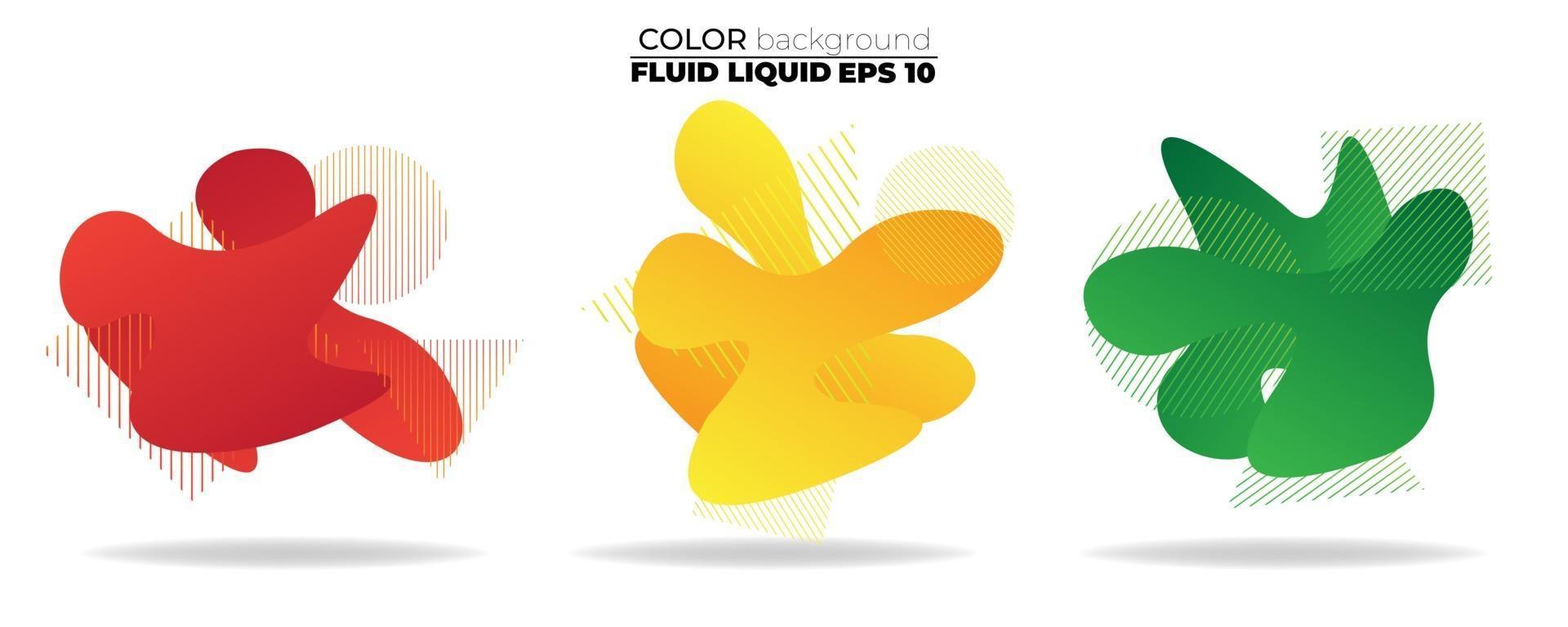Fluid shape vector set. Gradient liquid with neon colors, item for the design of a logo, flyer, presentation, gift card, poster on wall, landing page, cover book, banner, social media post