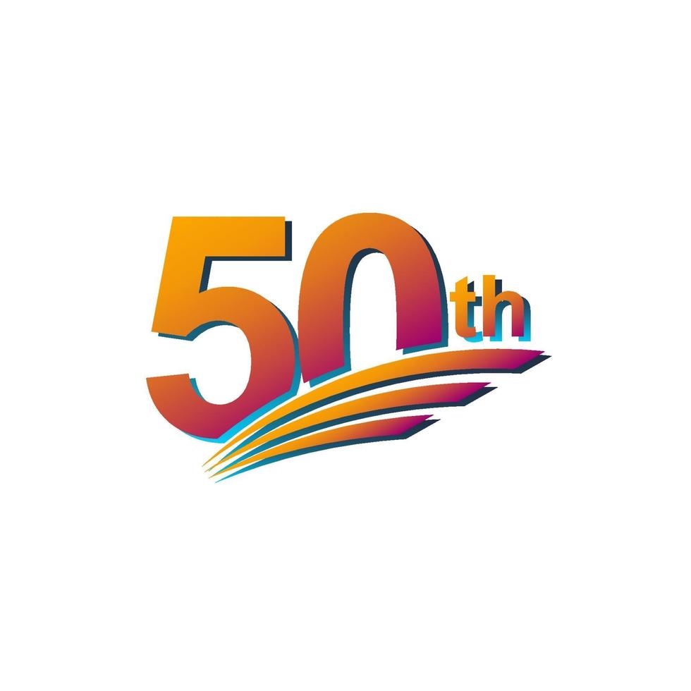 50 th Anniversary elegant Celebration Vector Template Design Illustration
