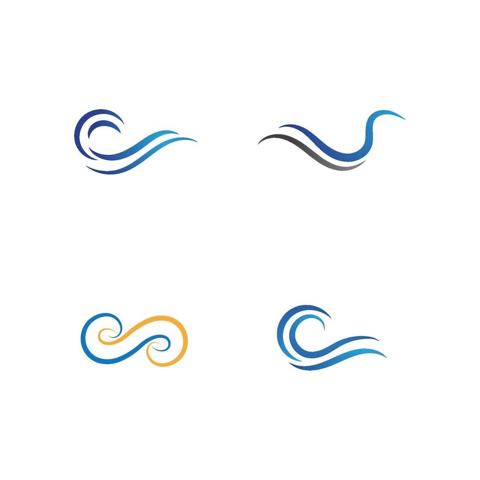 vector de icono de onda de agua