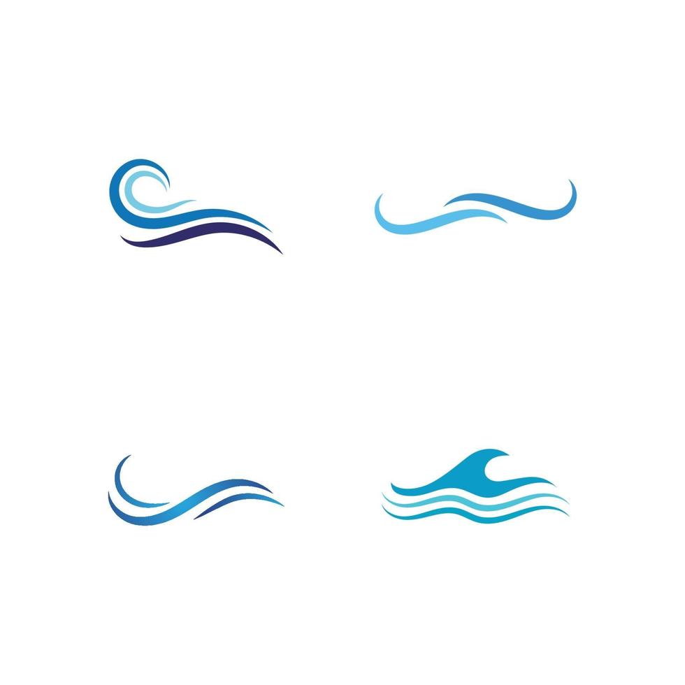 Water wave icon vector