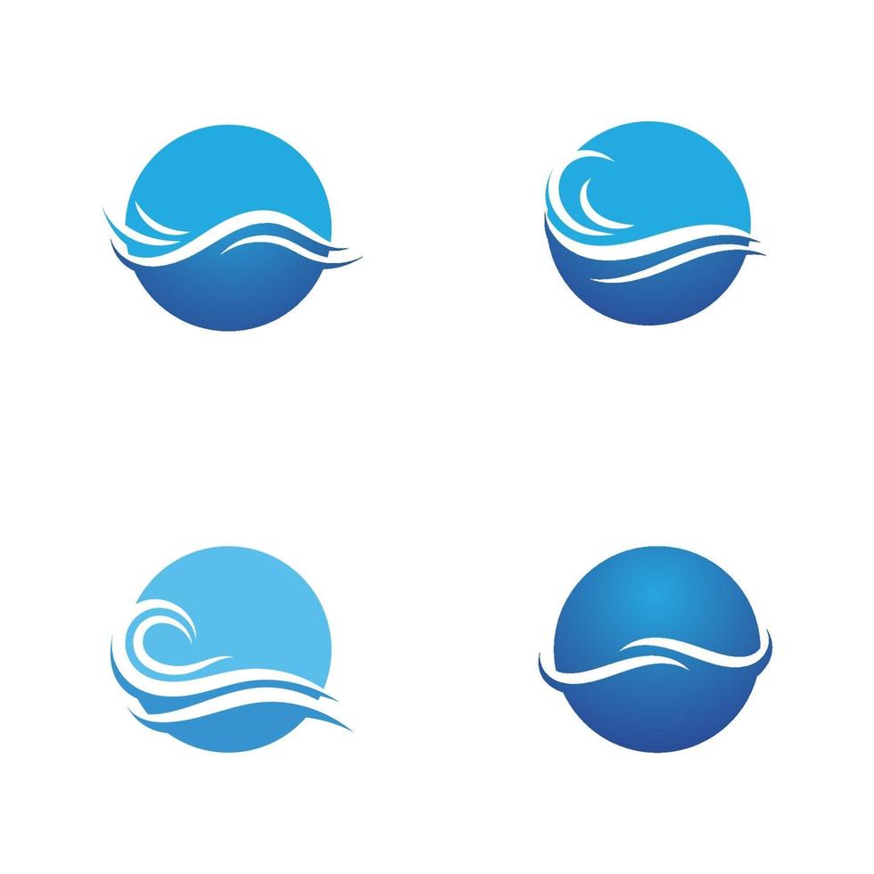 vector de icono de onda de agua