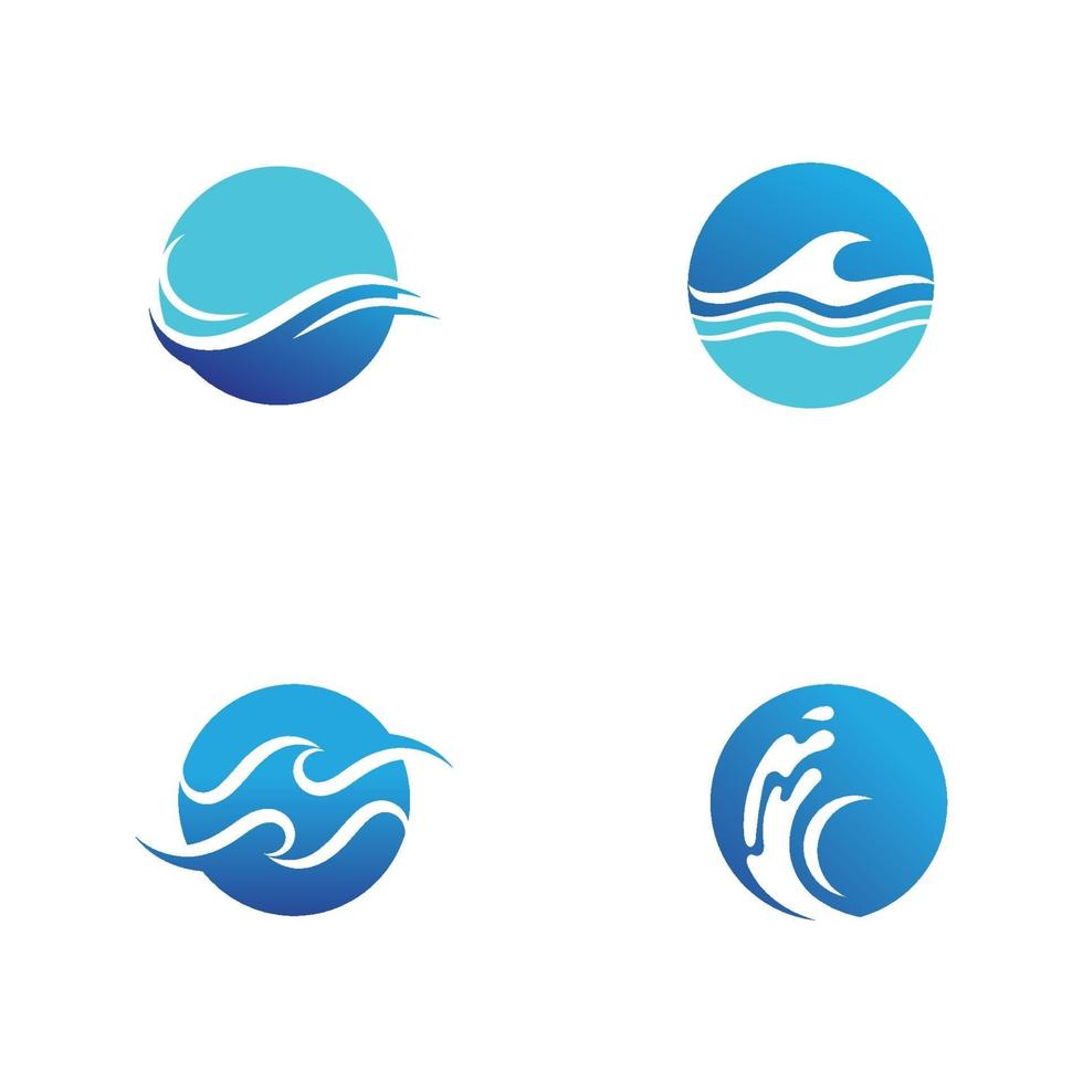 Water wave icon vector