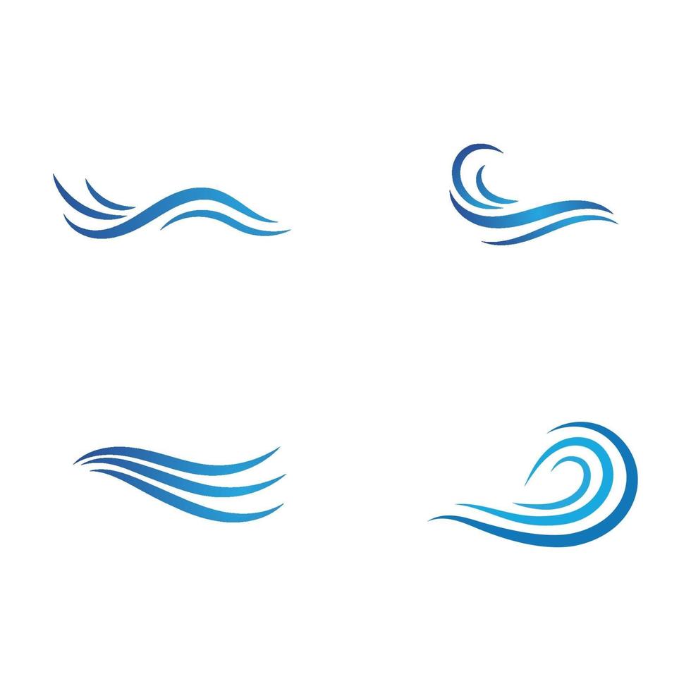 Water wave icon vector