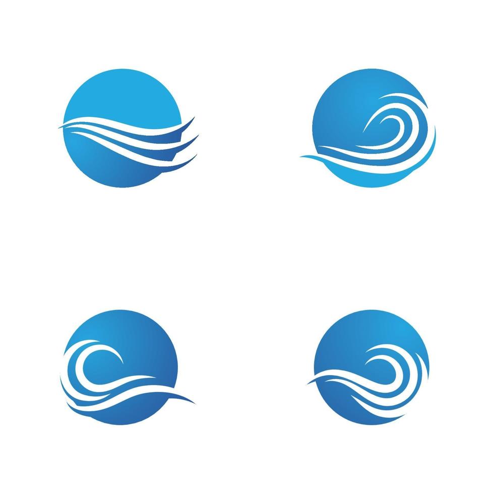 Water wave icon vector
