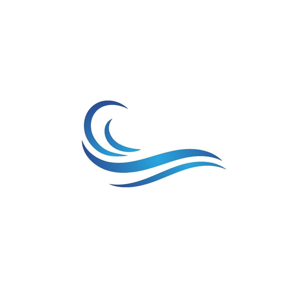 Water wave icon vector