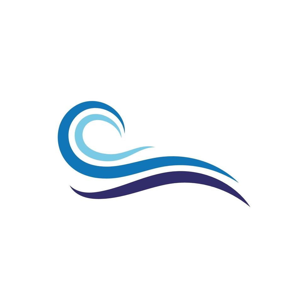 Water wave icon vector