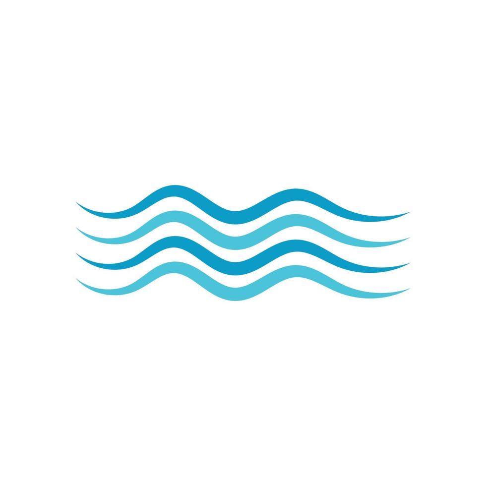 Water wave icon vector