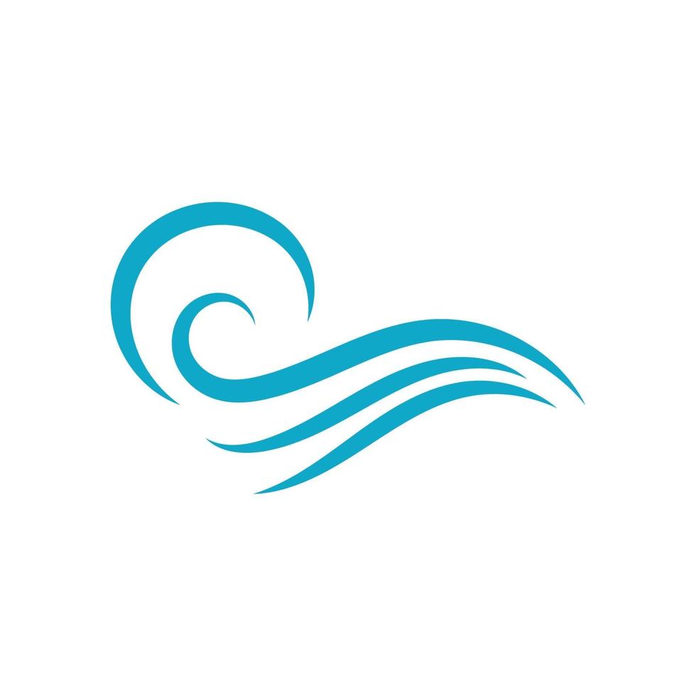 Water wave icon vector