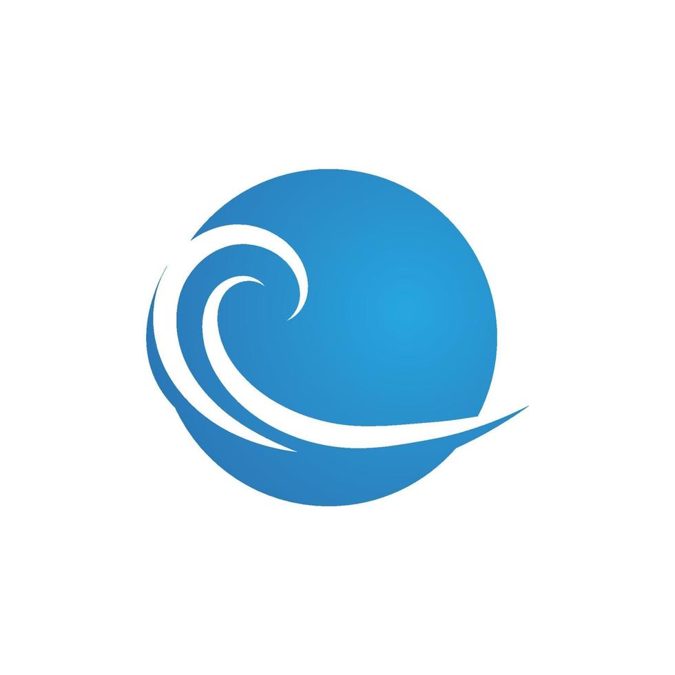 Water wave icon vector