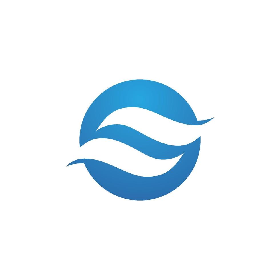 Water wave icon vector