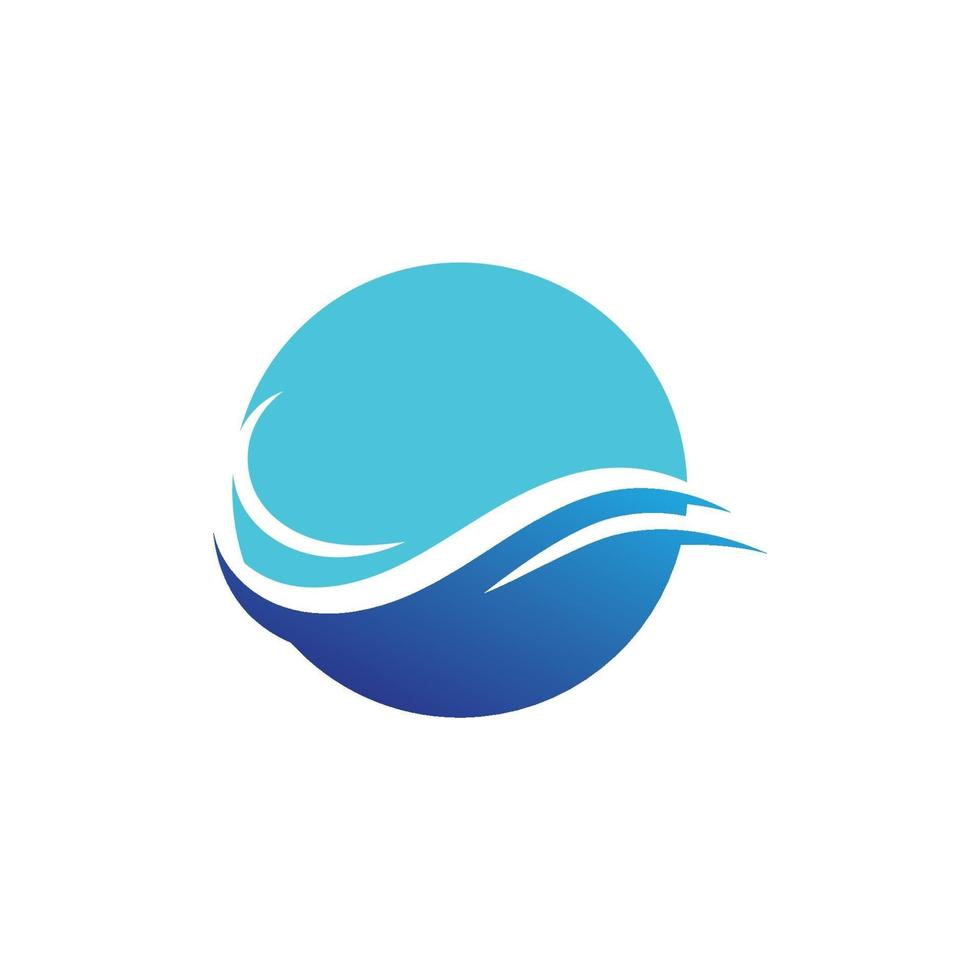 Water wave icon vector