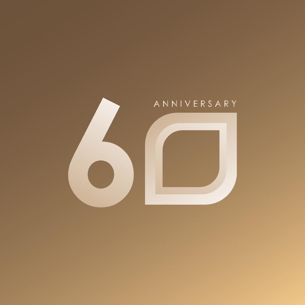 60 Years Anniversary Celebration Vector Template Design Illustration